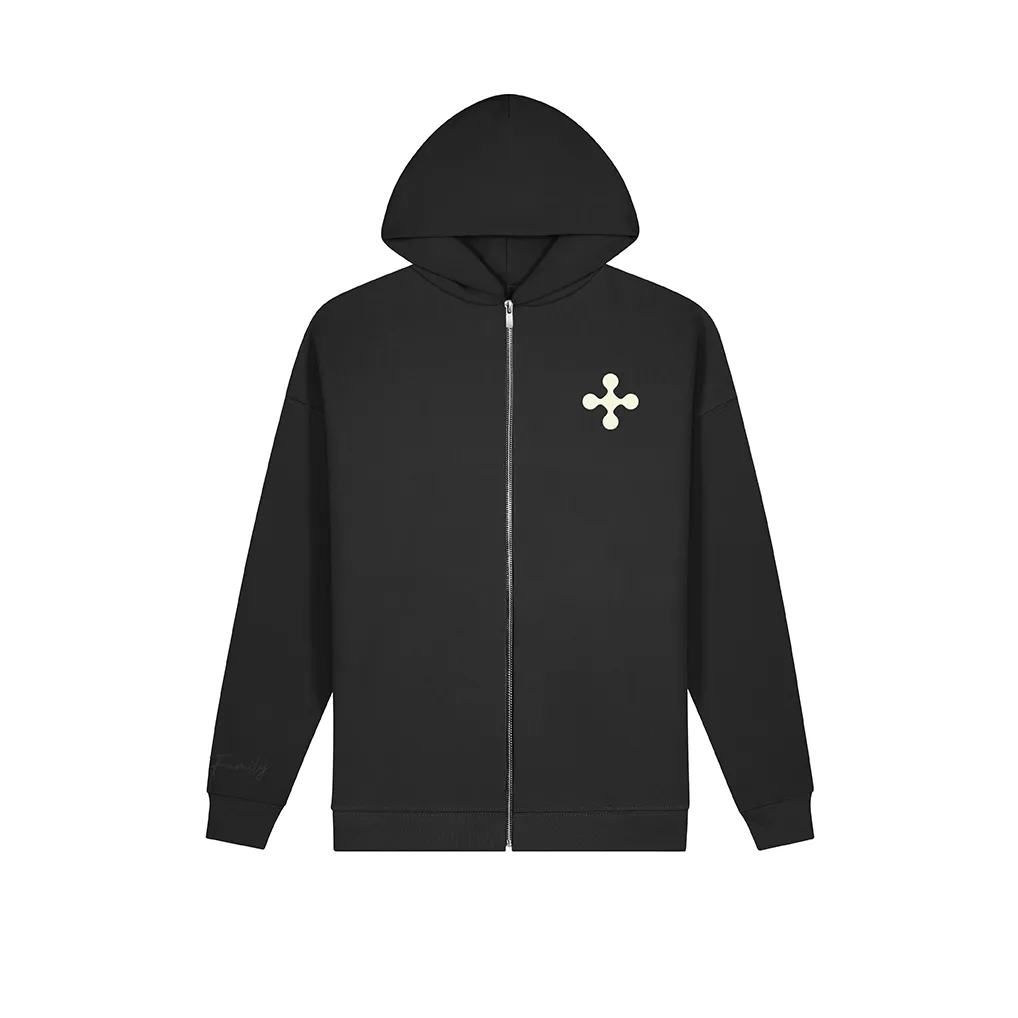 MOLECULE • Zipped Hoodie ❯ Black