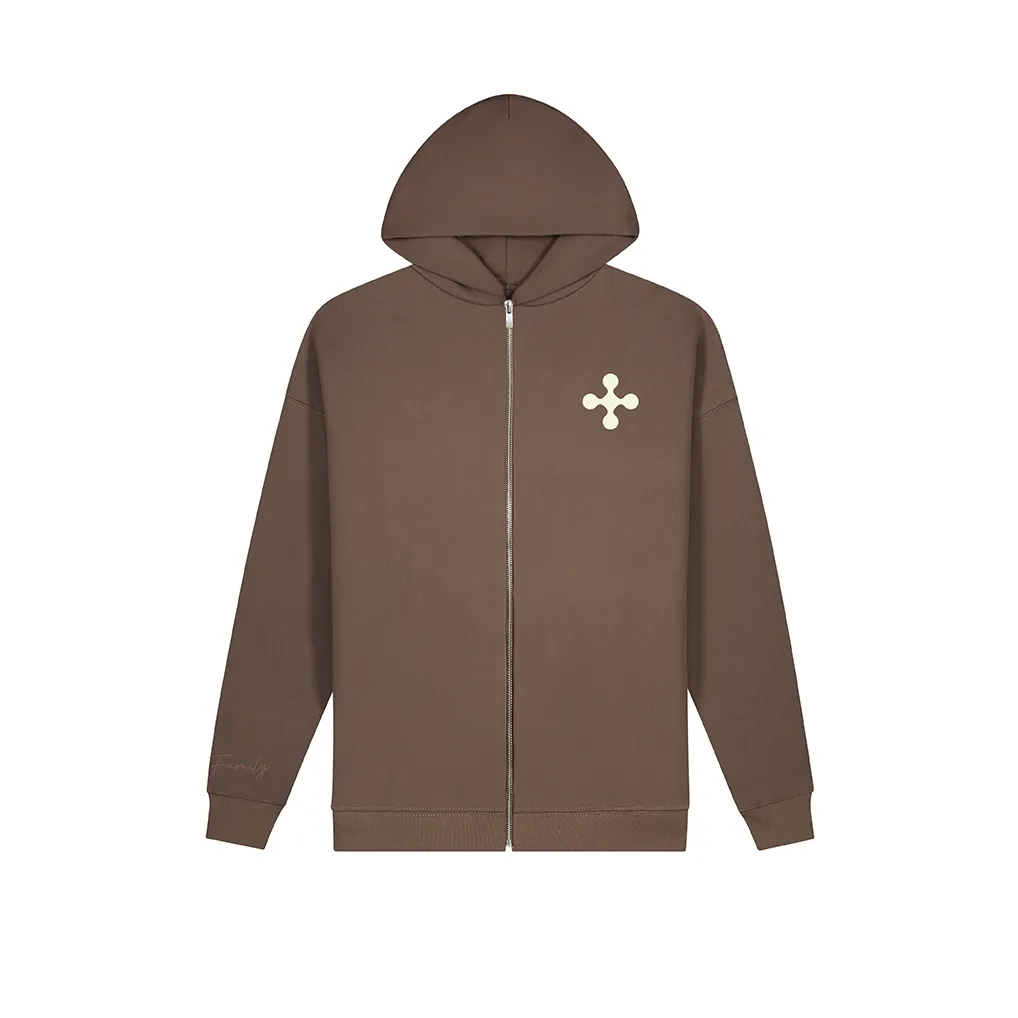 MOLECULE • Zipped Hoodie ❯ Mocha