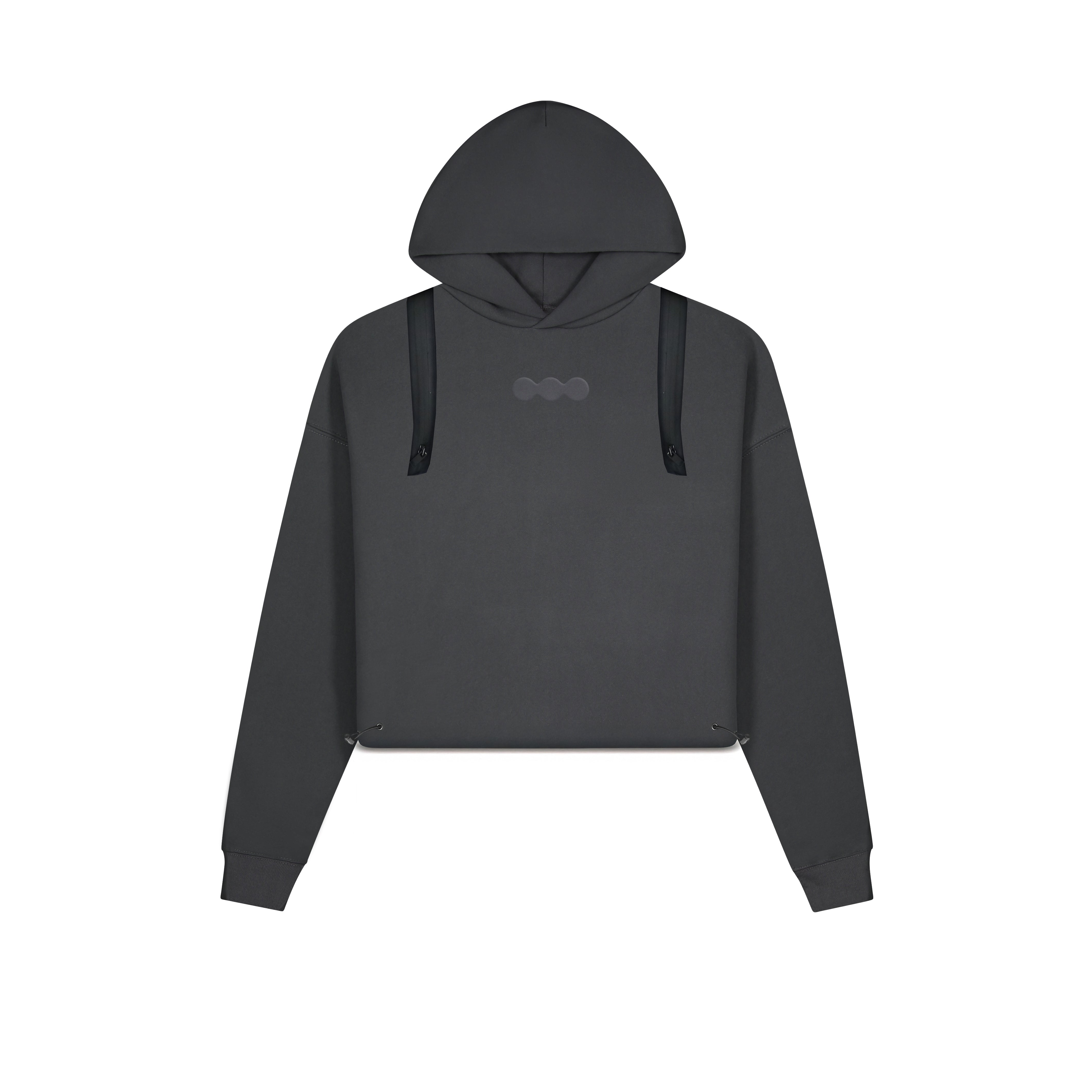 BUBBLE • Ladies Cropped Hoodie ❯ Grey