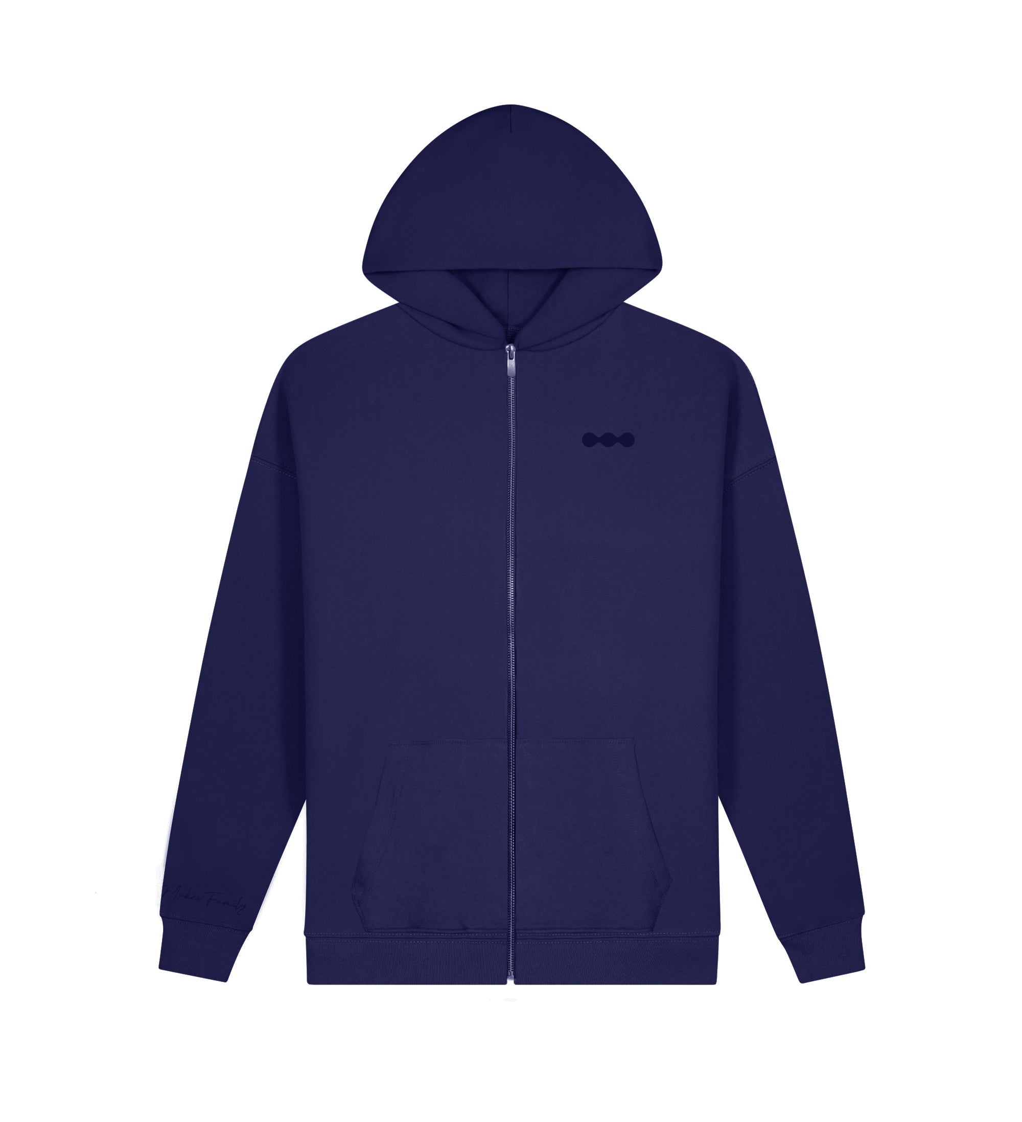 MOLECULE • Zipped Hoodie ❯ Navy Blue