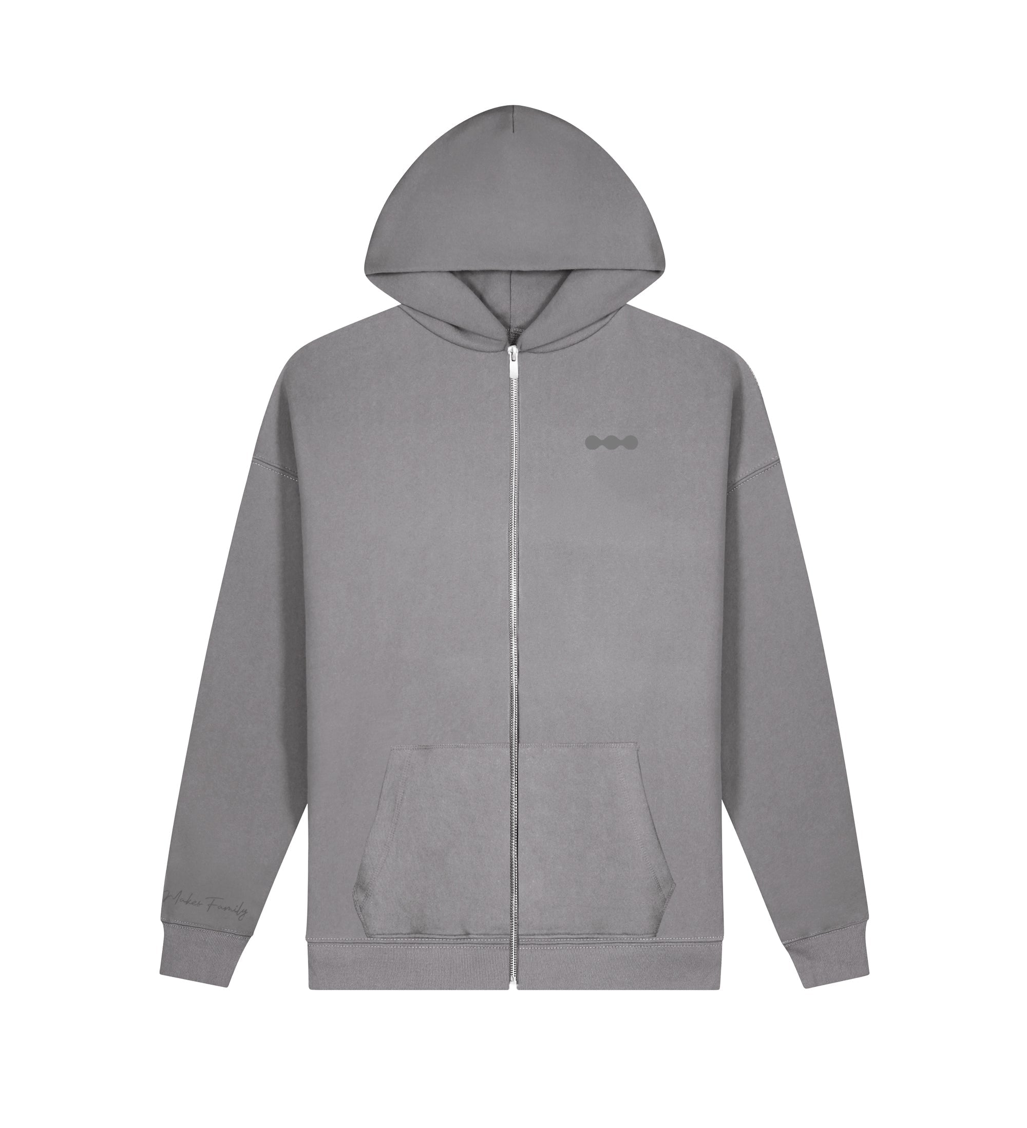 MOLECULE • Zipped Hoodie ❯ Stone Grey